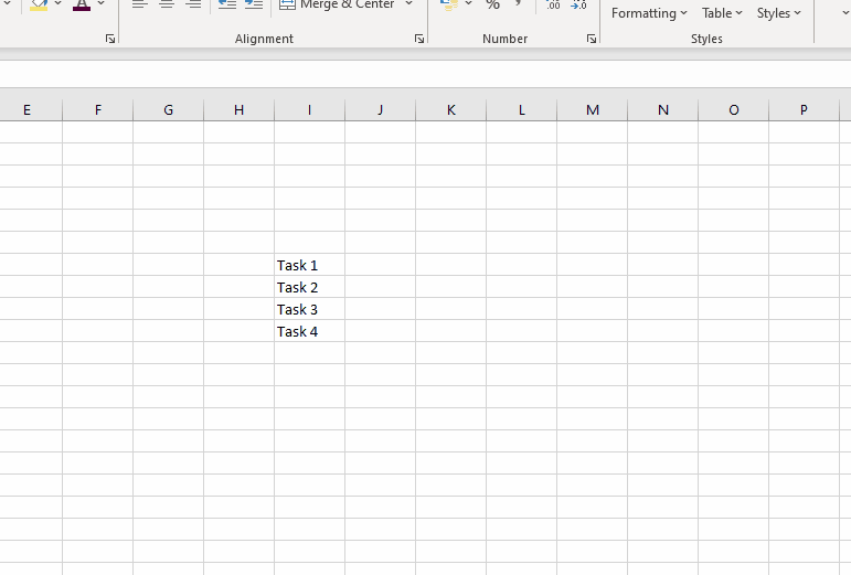 Import tasks from excel into Easynote