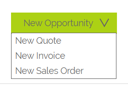 New Entity button for quotes, orders, invoices and opportunities