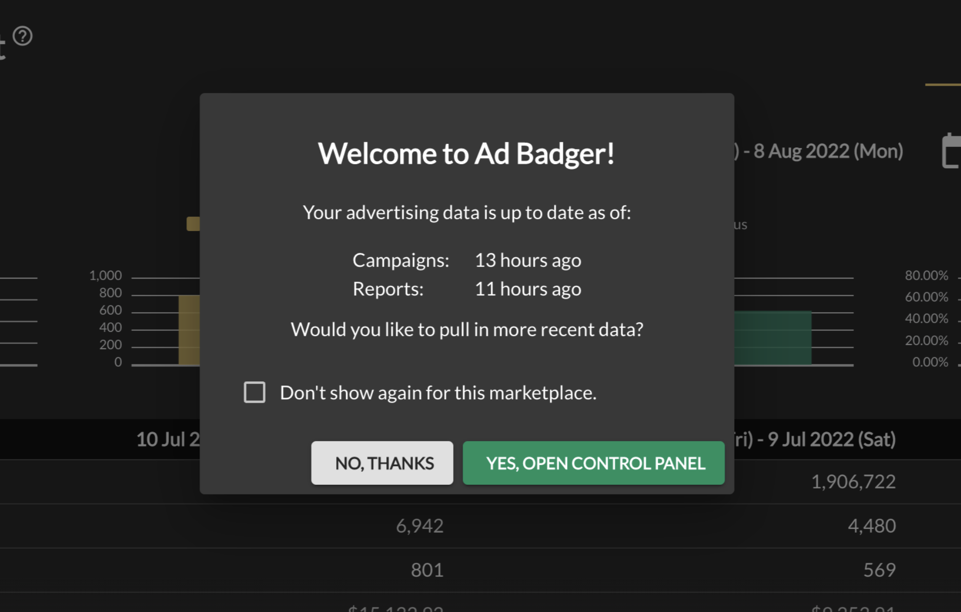 ad badger data sync prompt