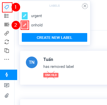 How to edit label