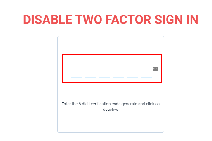 Disable 2Fa with code on Easynote