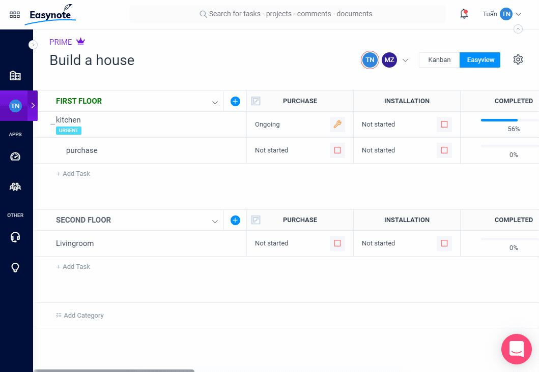 How to set labels on tasks