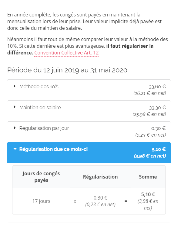 année complete et congés payés - calcul congés payés année complete