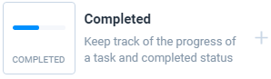 Completed / Progress widget