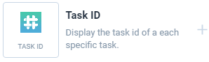 Select Task ID widget