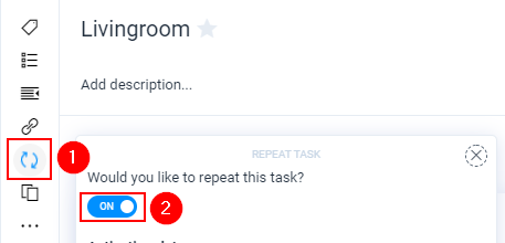 Enable re-occuring tasks on Easynote
