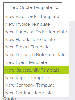 OpenCRM new PDF template options and expanded section