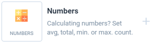 How to calculate numbers widget